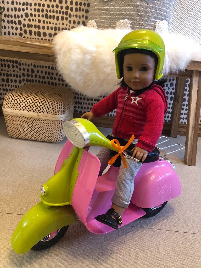 our generation scooter and helmet